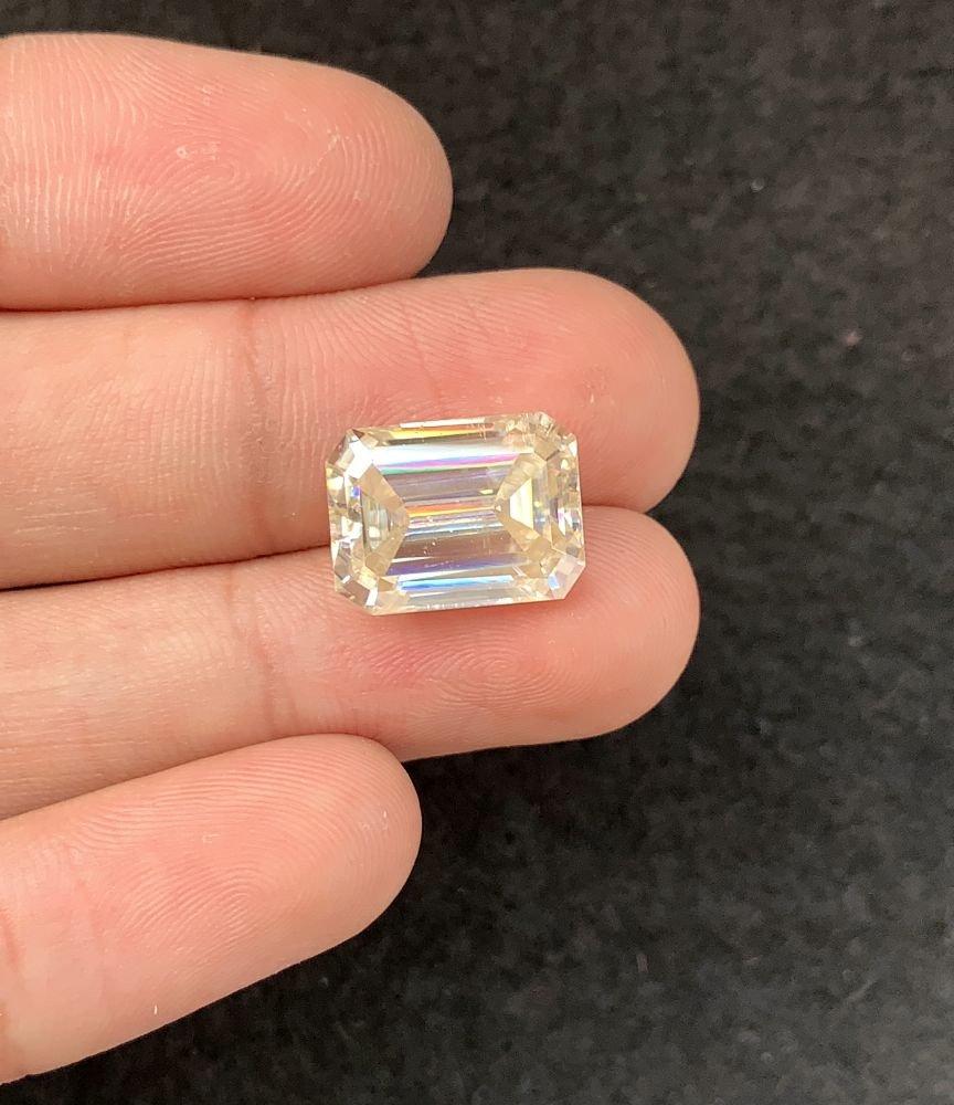 Moissanite Diamonds Gemstone Faceted Cut Rectangle Shape High Quality Loose Gemstones For Jewelry Making 15x11x7 MM Size 1 Pcs SM23938