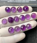 Natural Amethyst Gemstone Rose Cut Round Shape Cabochon High Quality Loose Gemstones For Jewelry Making 10 MM Size 14 Pcs V2726