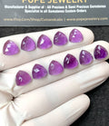 Natural Amethyst Gemstone Rose Cut Trillion Shape Cabochon High Quality Loose Gemstones For Jewelry Making 10 MM Size 11 Pcs V2731