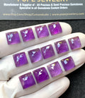 Natural Amethyst Gemstone Rose Cut Cushion Shape Cabochon High Quality Loose Gemstones For Jewelry Making 10 MM Size 13 Pcs V2732