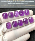 Natural Amethyst Gemstone Rose Cut Rectangle Shape Cabochon High Quality Loose Gemstones For Jewelry Making 12x10 MM Size 10 Pcs V2734
