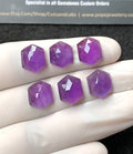 Natural Amethyst Gemstone Rose Cut Hexagon Shape Cabochon High Quality Loose Gemstones For Jewelry Making 12x10 MM Size 6 Pcs V2736