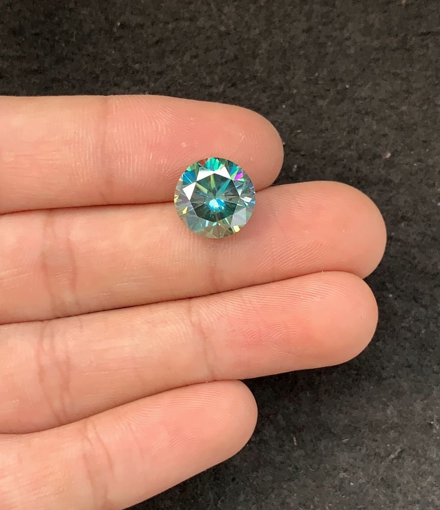 Moissanite Diamonds Gemstone Faceted Cut Round Shape High Quality Loose Gemstones For Jewelry Making 12x12x7 MM Size 1 Pcs SM23960