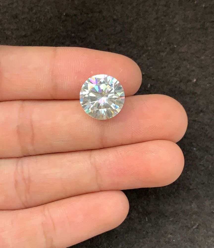 Moissanite Diamonds Gemstone Faceted Cut Round Shape High Quality Loose Gemstones For Jewelry Making 13x13x8 MM Size 1 Pcs SM23962