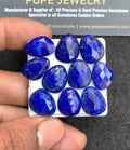 Natural Lapis Lazuli Gemstone Rose Cut Fancy Shape Cabochon High Quality Loose Gemstones For Jewelry Making 16-15 MM Size 10 Pcs V4356