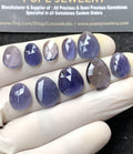 Natural Iolite Gemstone Rose Cut Mix Shape Cabochon High Quality Loose Gemstones For Jewelry Making 11-16 MM Size 10 Pcs SM24558
