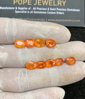 Natural Spessartine Garnet Gemstone Faceted Cut Oval Shape High Quality Loose Gemstones For Jewelry Making 8x6 MM Size 9 Pcs V4359