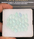 Natural Aqua Chalcedony Gemstone Rose Cut Pear Shape Cabochon High Quality Loose Gemstones For Jewelry Making 10x6 MM Size 26 Pcs V4360