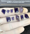 Natural Iolite Gemstone Step Cut Fancy Shape Cabochon High Quality Loose Gemstones For Jewelry Making 6-13 MM Size 10 Pcs V2740