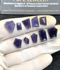 Natural Iolite Gemstone Step Cut Fancy Shape Cabochon High Quality Loose Gemstones For Jewelry Making 7-14 MM Size 10 Pcs V2741