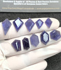 Natural Iolite Gemstone Step Cut Mix Shape Cabochon High Quality Loose Gemstones For Jewelry Making 11-19 MM Size 10 Pcs V2748