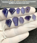 Natural Iolite Gemstone Step Cut Mix Shape Cabochon High Quality Loose Gemstones For Jewelry Making 10-20 MM Size 10 Pcs V2749