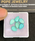 Natural Arizona Turquoise Doublet Gemstone Checker Cut Pear Shape Cabochon High Quality Loose Gemstones For Jewelry Making 10x7 MM Size 6 Pcs V4871