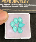 Natural Arizona Turquoise Doublet Gemstone Checker Cut Pear Shape Cabochon High Quality Loose Gemstones For Jewelry Making 10x7 MM Size 6 Pcs V4872