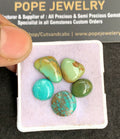 Natural Tibetan Turquoise Gemstone Smooth Mix Shape Cabochon High Quality Loose Gemstones For Jewelry Making 10-15 MM Size 5 Pcs V4880