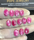 Natural Thailand Pink Sapphire Gemstone Rose Cut Hexagon Shape High Quality Loose Gemstones For Jewelry Making 13x9 MM Size 12 Pcs V4391