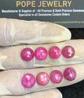 Natural Pink Silky Sapphire Gemstone Rose Cut Round Shape Cabochon High Quality Loose Gemstones For Jewelry Making 10 MM Size 8 Pcs V4392