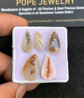 Natural Dendrite Agate Gemstone Smooth Pear Shape Cabochon High Quality Loose Gemstones For Jewelry Making 14-19 MM Size 5 Pcs V4703