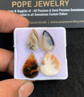Natural Dendrite Agate Gemstone Smooth Pear Shape Cabochon High Quality Loose Gemstones For Jewelry Making 16-19 MM Size 4 Pcs V4704