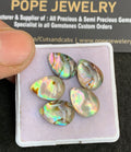 Natural Abalone Shell Pearl Doublet Gemstone Smooth Pear Shape Cabochon High Quality Loose Gemstones For Jewelry Making 14x10 MM Size 5 Pcs V4896