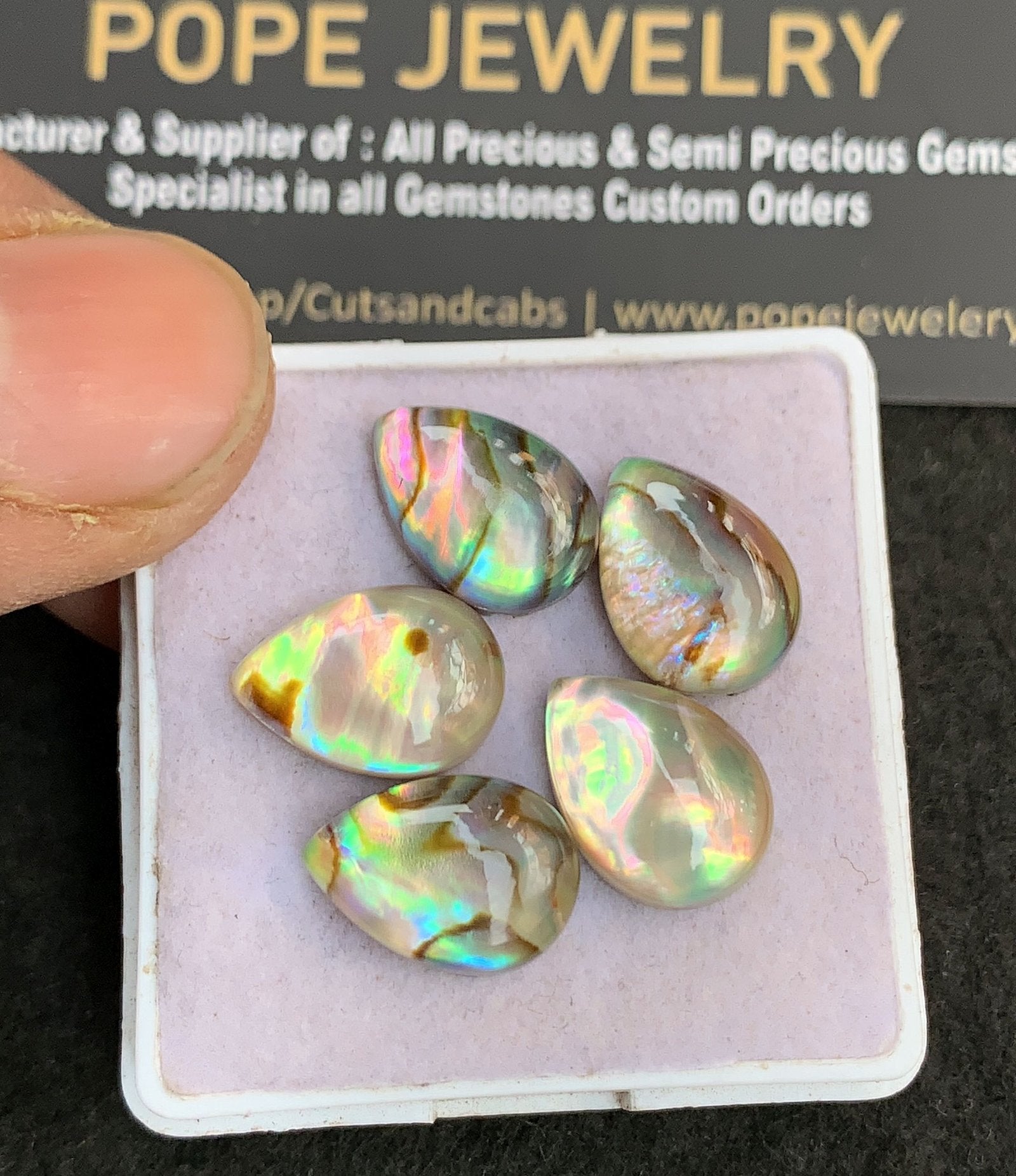 Natural Abalone Shell Pearl Doublet Gemstone Smooth Pear Shape Cabochon High Quality Loose Gemstones For Jewelry Making 14x10 MM Size 5 Pcs V4896