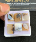Natural Dendrite Agate Gemstone Smooth Rectangle Shape Cabochon High Quality Loose Gemstones For Jewelry Making 11-14 MM Size 6 Pcs V4711