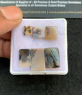 Natural Dendrite Agate Gemstone Smooth Rectangle Shape Cabochon High Quality Loose Gemstones For Jewelry Making 7-15 MM Size 6 Pcs V4714