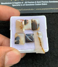 Natural Dendrite Agate Gemstone Smooth Mix Shape Cabochon High Quality Loose Gemstones For Jewelry Making 10-24 MM Size 6 Pcs V4715