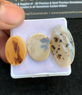 Natural Dendrite Agate Gemstone Smooth Oval Shape Cabochon High Quality Loose Gemstones For Jewelry Making 19-29 MM Size 3 Pcs V4716