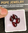 Natural Garnet Gemstone Smooth Pear Shape Cabochon High Quality Loose Gemstones For Jewelry Making 12x8 MM Size 4 Pcs V4907