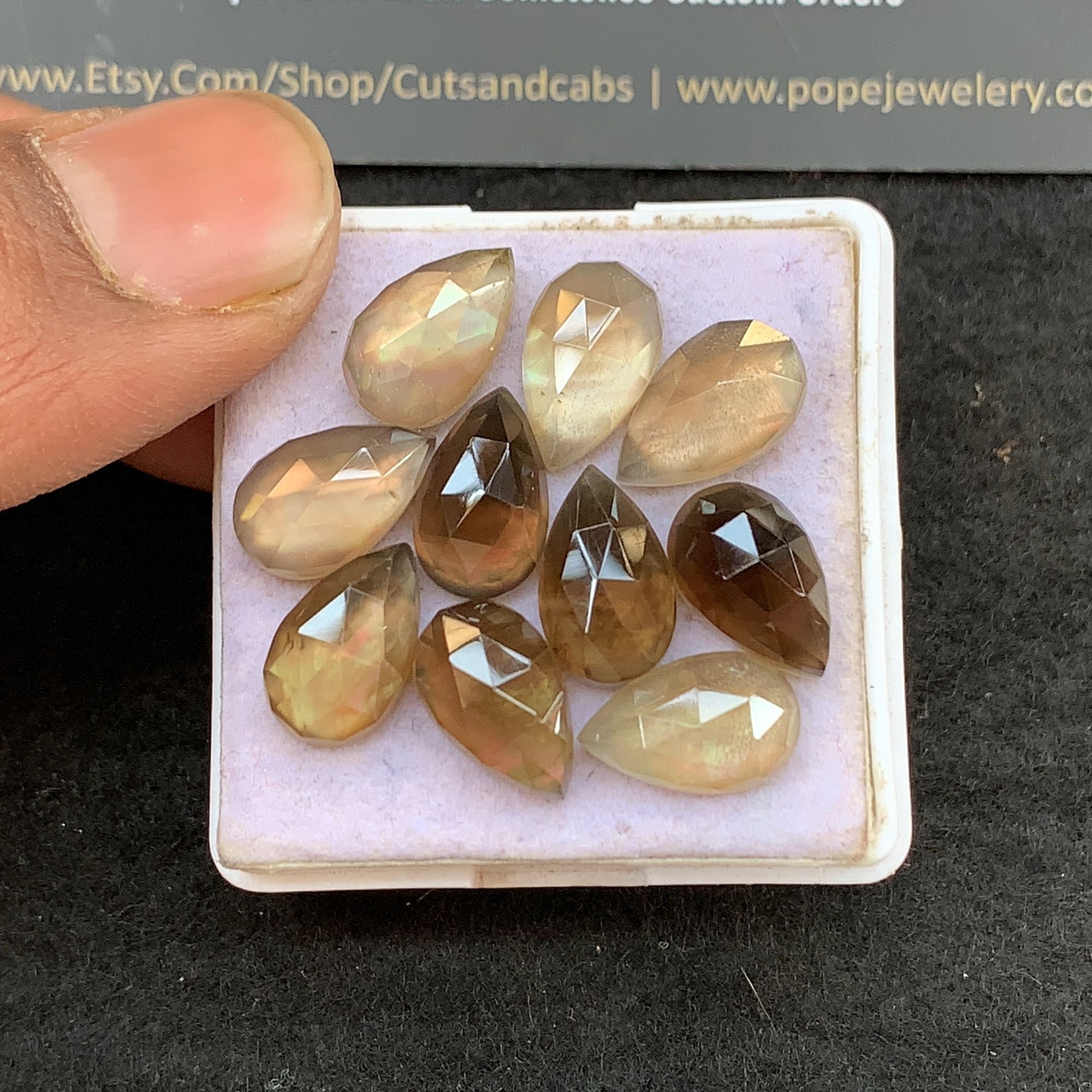 Natural Mother Of Pearl Doublet Gemstone Rose Cut Pear Shape Cabochon Loose Gemstone For Jewelry Making Wholesalegems 13x8 MM Size 10 Pcs V5274