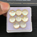 Natural Mother Of Pearl Doublet Gemstone Rose Cut Round Shape Cabochon Loose Gemstone For Jewelry Making Wholesalegems 10 MM Size 8 Pcs V5275
