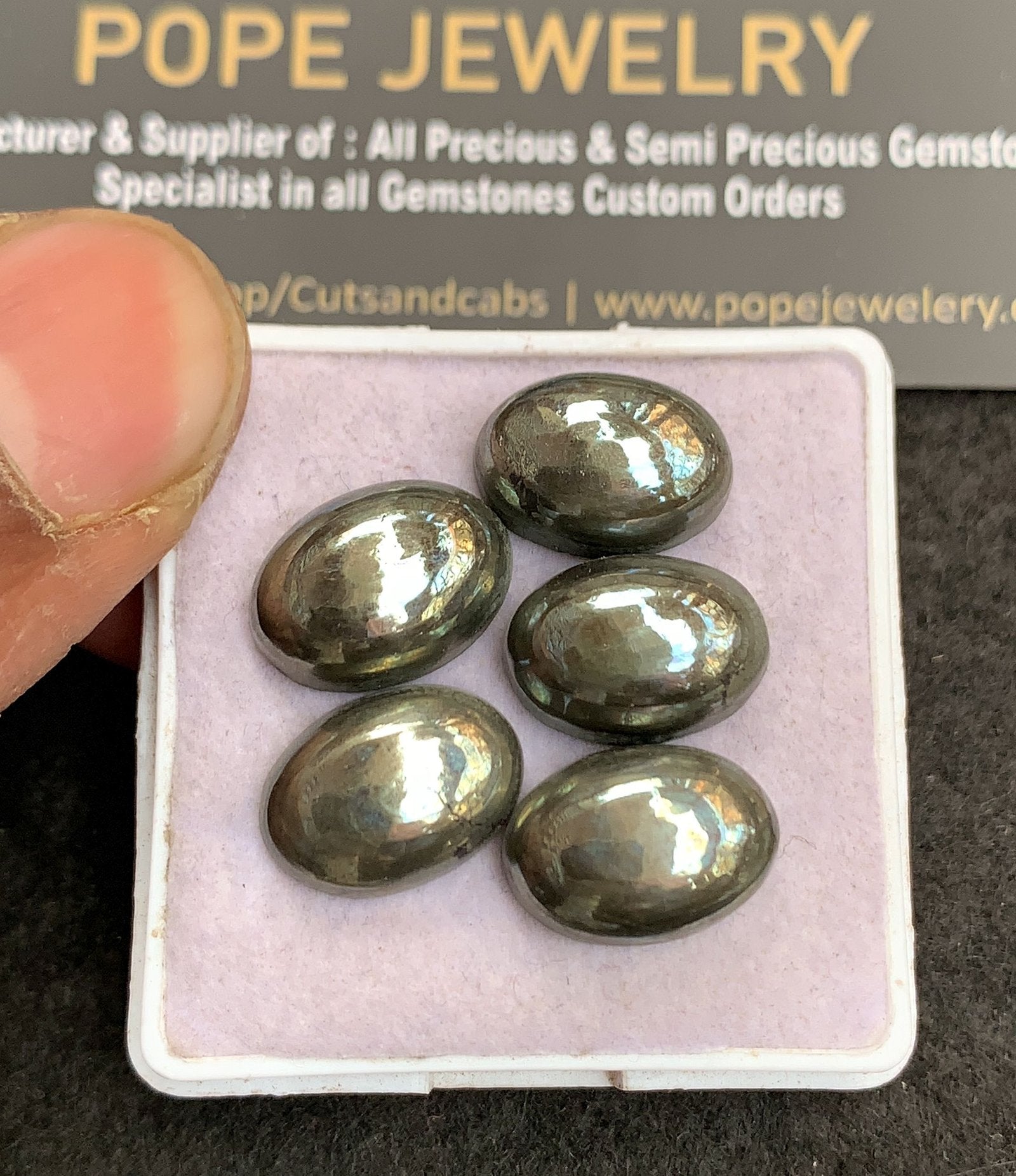Natural Pyrite Gemstone Smooth Oval Shape Cabochon High Quality Loose Gemstones For Jewelry Making 14x10 MM Size 5 Pcs V4915