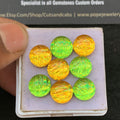 Aurora Opal and Natural Crystal Doublet Smooth Round Cabochon High Quality Gemstone For Jewelry Making 10 MM Size 8 Pcs V5280