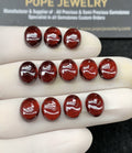 Natural Pyrope Garnet Gemstone Smooth Oval Shape Cabochon High Quality Loose Gemstones For Jewelry Making 8x10 MM Size 12 Pcs SM24599