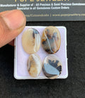 Natural Dendrite Agate Gemstone Smooth Oval Shape Cabochon High Quality Loose Gemstones For Jewelry Making 18-21 MM Size 4 Pcs V4728