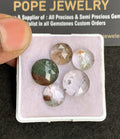 Natural Herkimer Lodolite Gemstone Rose Cut Round Shape Cabochon High Quality Loose Gemstones For Jewelry Making 10-12 MM Size 5 Pcs V4920