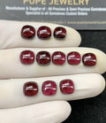Natural Garnet Gemstone Smooth Cushion Shape Cabochon High Quality Loose Gemstones For Jewelry Making 8 MM Size 11 Pcs SM24604