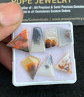 Natural Dendrite Agate Gemstone Smooth Fancy Shape Cabochon High Quality Loose Gemstones For Jewelry Making 13-16 MM Size 7 Pcs V4734