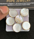 Natural Mother Of Pearl Gemstone Doublet Smooth Round Shape Cabochon High Quality Loose Gemstones For Jewelry Making 15 MM Size 6 Pcs V4925