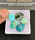 Natural Tibetan Turquoise Gemstone Smooth Fancy Shape Cabochon High Quality Loose Gemstones For Jewelry Making 13-17 MM Size 5 Pcs V4926