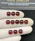 Natural Garnet Gemstone Smooth Cushion Shape Cabochon High Quality Loose Gemstones For Jewelry Making 7 MM Size 11 Pcs SM24606