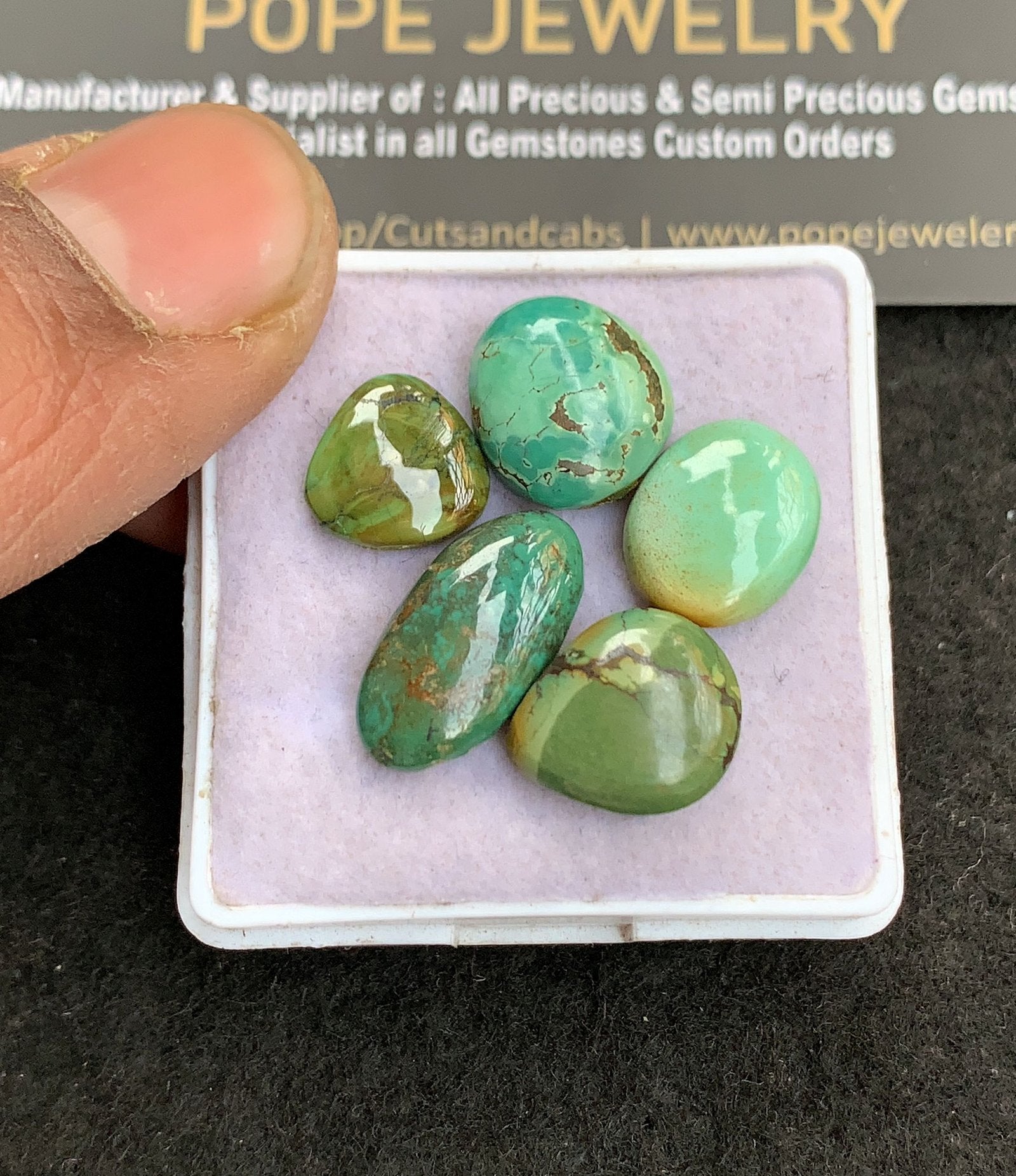 Natural Tibetan Turquoise Gemstone Smooth Fancy Shape Cabochon High Quality Loose Gemstones For Jewelry Making 10-17 MM Size 5 Pcs V4927