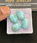 Natural Larimar Gemstone Smooth Oval Shape Cabochon High Quality Loose Gemstones For Jewelry Making 16x12 MM Size 4 Pcs V4930