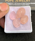 Natural Morganite Gemstone Hand Carved Mix Shape Cabochon High Quality Loose Gemstones For Jewelry Making 13-20 MM Size 4 Pcs V4932