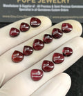 Natural Garnet Gemstone Smooth Heart Shape Cabochon High Quality Loose Gemstones For Jewelry Making 7-8 MM Size 13 Pcs SM24613
