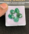 Natural Emerald Gemstone Rose Cut Fancy Shape Cabochon High Quality Loose Gemstones For Jewelry Making 10-13 MM Size 5 Pcs V4936
