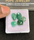 Natural Emerald Gemstone Rose Cut Fancy Shape Cabochon High Quality Loose Gemstones For Jewelry Making 9-13 MM Size 5 Pcs V4937