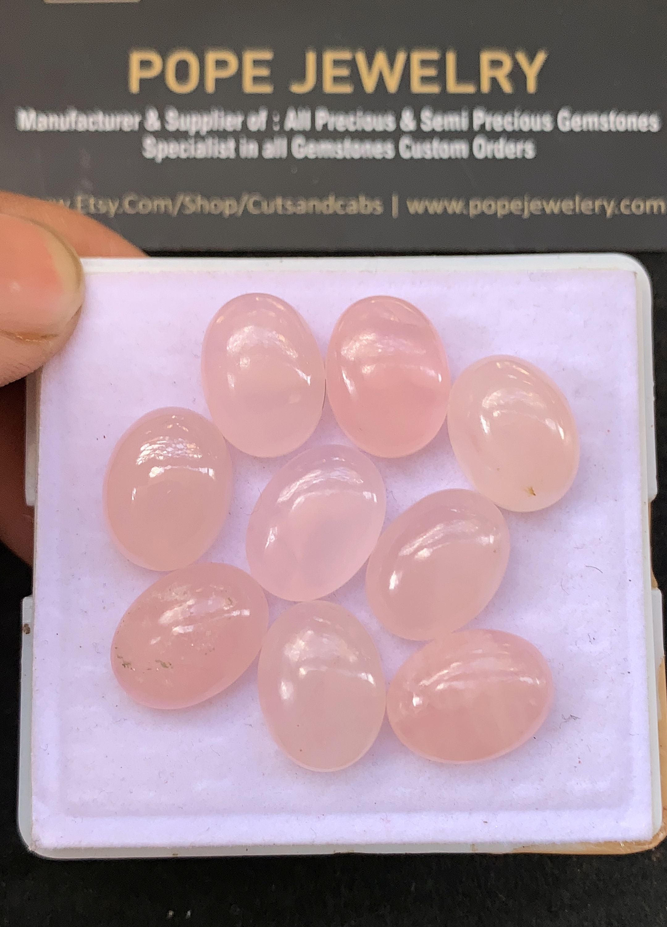 Natural Rose Quartz Gemstone Smooth Oval Shape Cabochon 16x12 MM 9 Pcs Rose Quartz High Quality Gemstone Jewelry Supply V5303