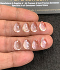 Natural Crystal Gemstone Rose Cut Pear Shape Cabochon High Quality Loose Gemstones For Jewelry Making 12x8 MM Size 8 Pcs V4945
